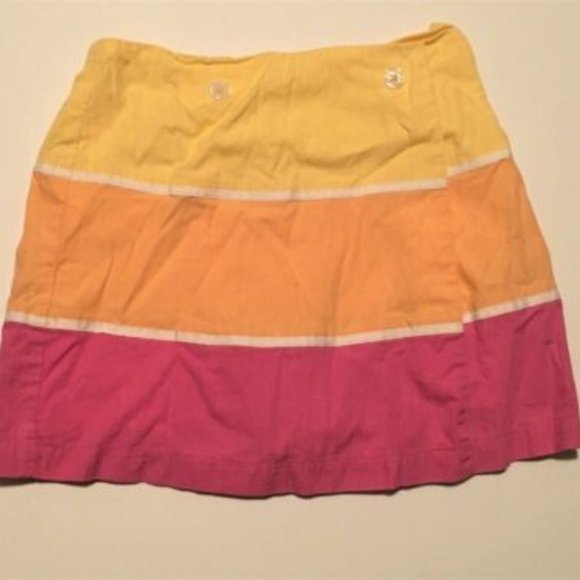 Talbots | Bottoms | Talbots Kids Girls Vibrant Color Block Skirtskort ...